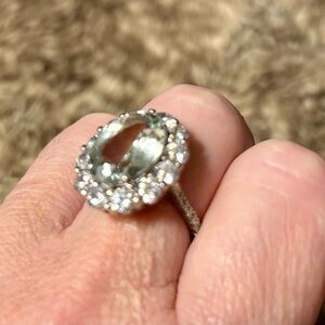 New Without Tags, Large Green Amethyst/Prasaolite Ring (size 7)